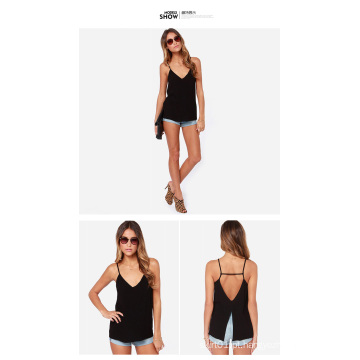 Sexy Backless Deep V blusa senhoras